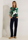 Cecil Geo Print Soft Touch Top, Cosy Easy Green
