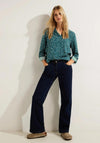 Cecil Minimal Print Blouse, Deep Lake Green
