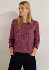 Cecil Minimal Print Lightweight Blouse, Cosy Coral