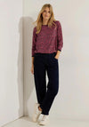 Cecil Minimal Print Lightweight Blouse, Cosy Coral