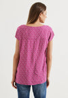 Cecil Print Top with Knot Detail, Pink