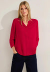 Cecil Notched Neckline Blouse, Casual Red