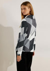 Cecil Graphic Print Soft Touch Top, Black Melange