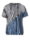 Cecil Multi Stripe T-Shirt with Hood, Universal Blue