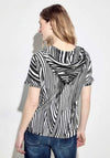 Cecil Multi Stripe T-Shirt with Hood, Universal Blue