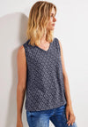 Cecil Minimal Print Blouse, Navy