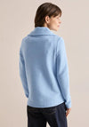 Cecil Ribbed Ottoman Jacket, Light Blue