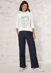 Cecil Embellished Graphic Top, White