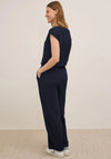 Cecil Button Bodice Elastic Waist Jumpsuit, Navy