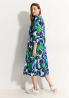 Cecil Sea Print Midi Smock Shirt Dress, Blue