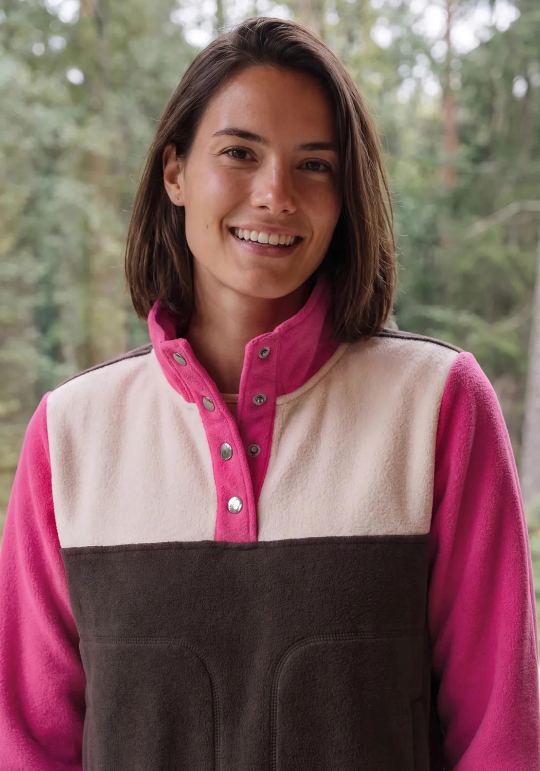 Cecil Colour Block Fleece, Pink