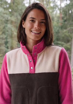 Cecil Colour Block Fleece, Pink