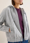 Cecil Faux Wool Zip Through Hoodie, Grey