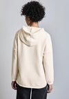 Street One Grid Embossed Hoodie, Cream
