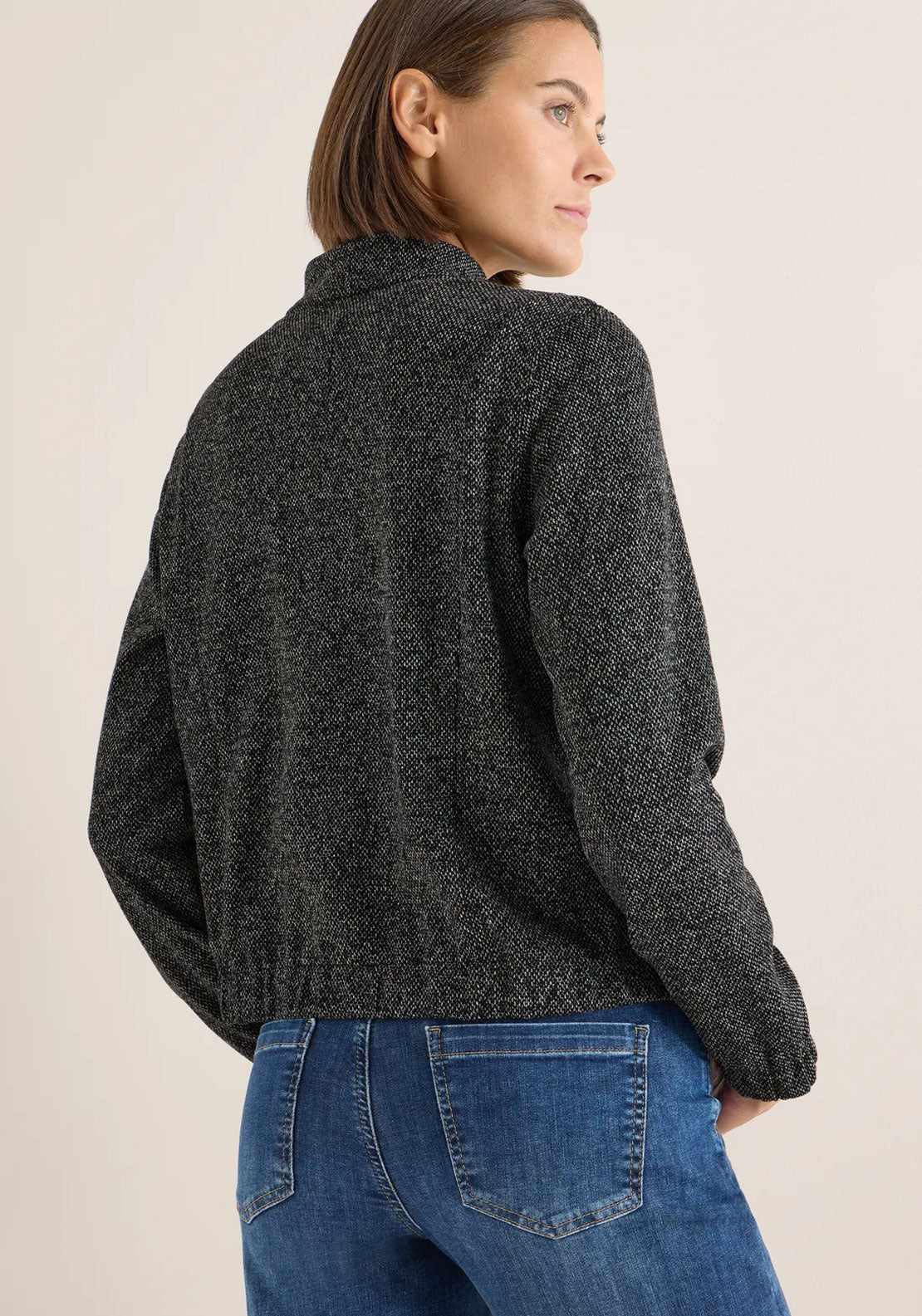 Cecil Woven Bomber Jacket, Black