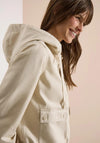 Cecil Cotton Blend Hooded Jacket, Beige