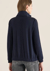 Cecil Tape Sleeve Jersey Zip Jacket, Navy