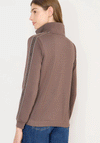 Cecil Tape Sleeve Jersey Zip Jacket, Brown