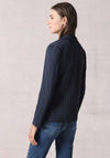 Cecil Metallic Pinstripe Blazer, Navy