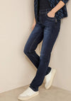 Cecil Scarlett Straight Leg Jeans, Dark Blue Denim
