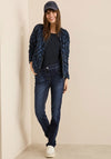 Cecil Scarlett Straight Leg Jeans, Dark Blue Denim