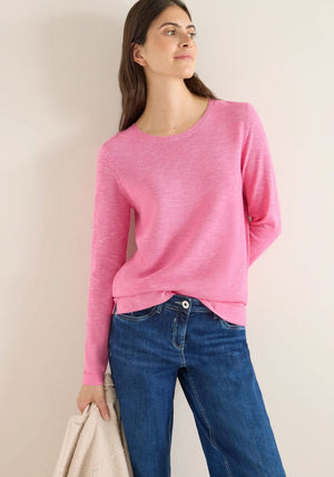 Cecil Textured Lightweight Sweater, Pink