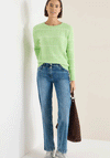 Cecil Ribbed Knit Striped Jumper, Green