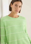 Cecil Ribbed Knit Striped Jumper, Green