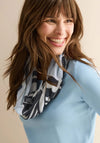 Cecil Patterned Loop Scarf, Blue