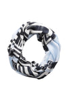 Cecil Patterned Loop Scarf, Blue
