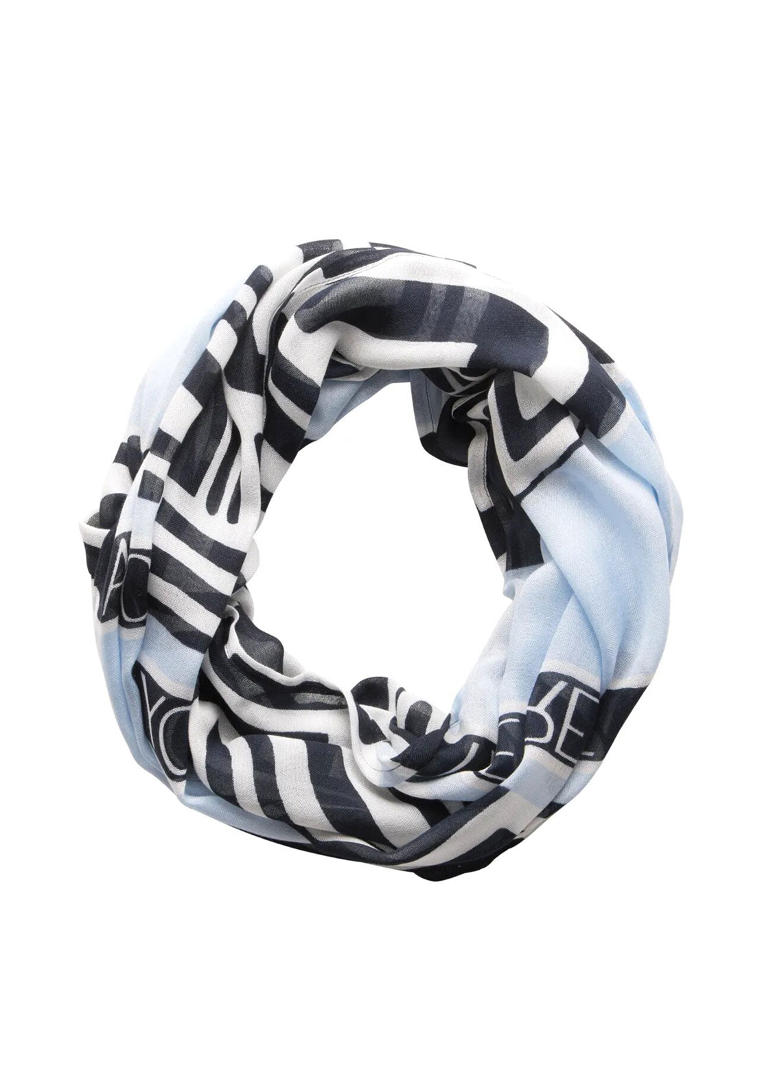 Cecil Patterned Loop Scarf, Blue