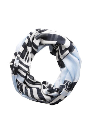 Cecil Patterned Loop Scarf, Blue