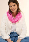 Cecil Leopard Loop Scarf, Pink