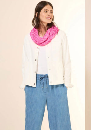 Cecil Leopard Loop Scarf, Pink