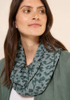 Cecil Leopard Loop Scarf, Khaki Green
