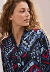 Cecil Aztec Print Blouse, Navy