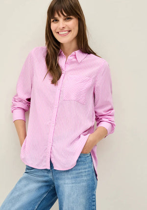 Cecil Striped Long Sleeve Shirt, Pink