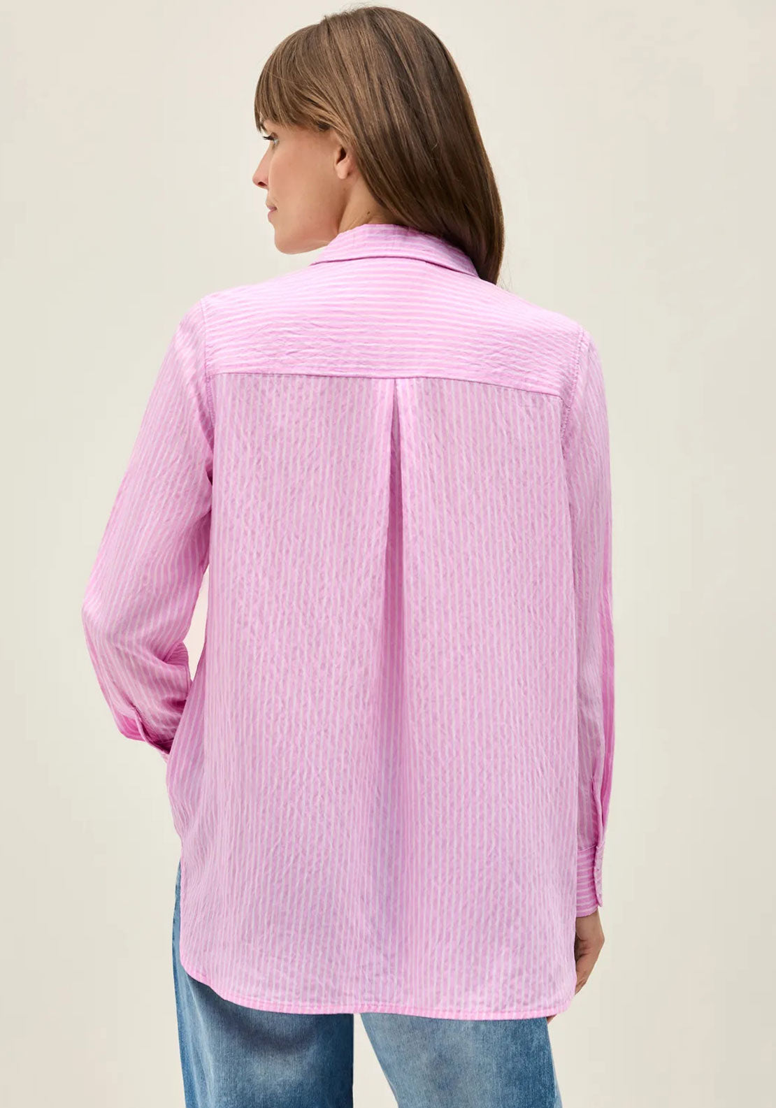 Cecil Striped Long Sleeve Shirt, Pink