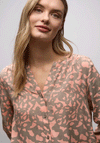 Street One Rib Cuff Patterned Blouse, Pink