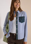Cecil Patch Pocket Detail Striped Shirt, Blue Multi