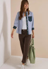 Cecil Patch Pocket Detail Striped Shirt, Blue Multi