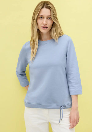 Cecil Round Neck Sweatshirt, Blue