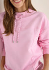 Cecil Drawstring Neck Sweatshirt, Baby Pink