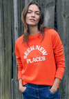 Cecil Embroidered Detail Sweatshirt, Orange