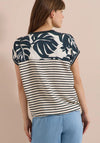 Cecil Leaf Print T-Shirt, Navy