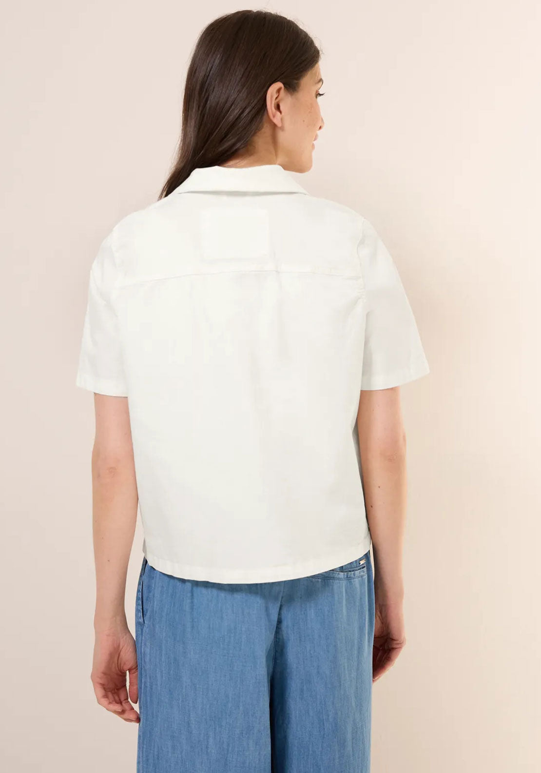 Cecil Short Sleeve Overshirt, Off White