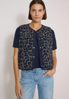 Cecil Teddy Leopard Gilet, Green