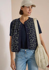 Cecil Teddy Leopard Gilet, Green