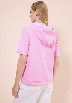 Cecil Drawstring Hooded Top, Pink