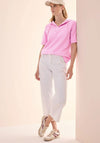 Cecil Drawstring Hooded Top, Pink